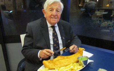 Diplomat pops in for fish and chips
