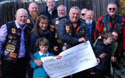 Biker Freemasons Plant Their Donation at Special School