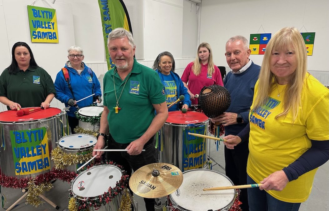 Drumming Up Support: Freemasons Fund New Tops for Blyth Samba Group